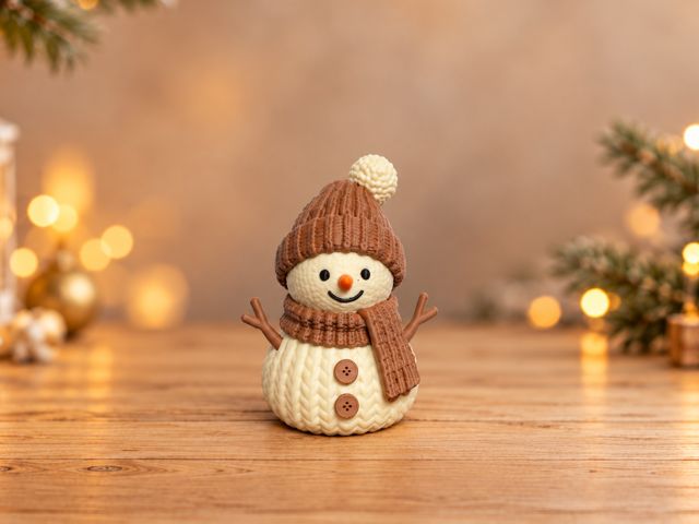 Cozy knit snowman – knitted winter decoration
