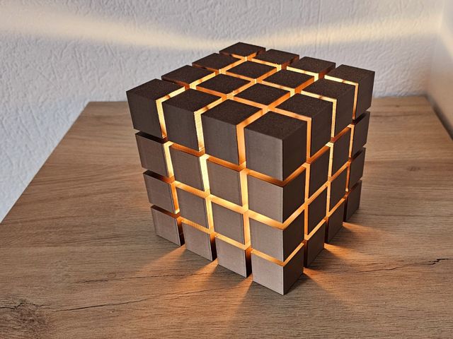 Luminaria cubestack mesa (no glue, no supports)