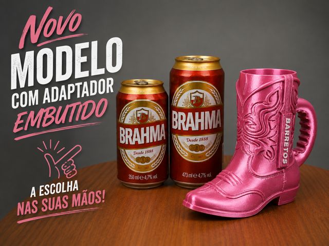 Bota porta lata 350 copo barretos / Boiadeira